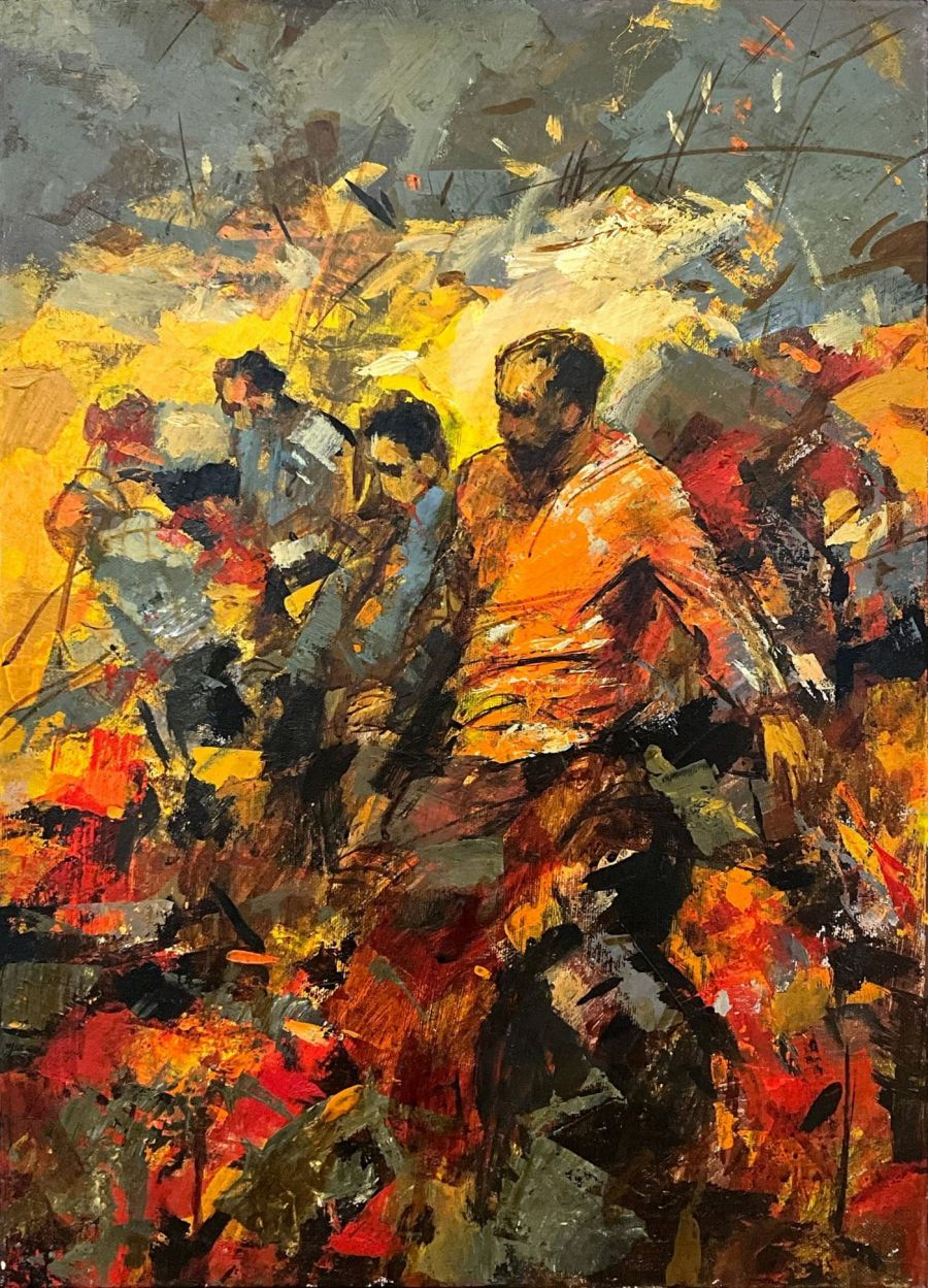 Dump, 2025, Acrylic on canvas, 50 x 35 cm