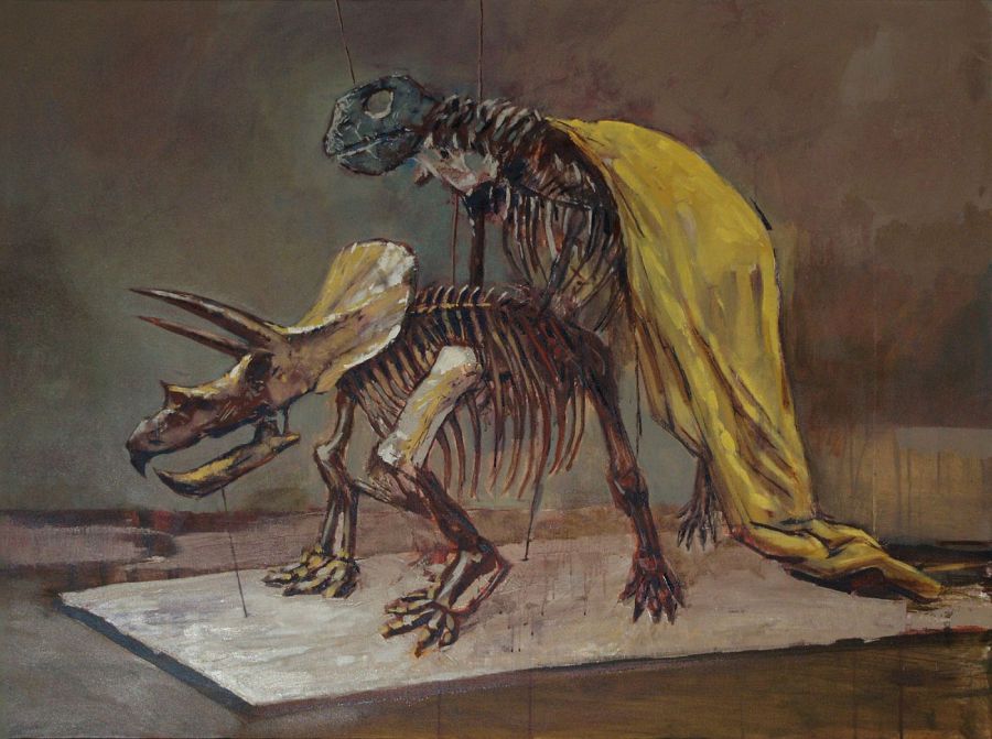 Fossils' Brotherhood, 2012, Oil on canvas, 97 x 130 cm