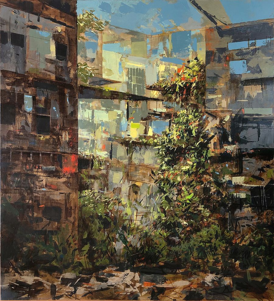 In the Eyes of Nature, 2022, Acrylic on canvas, 110 x 100 cm