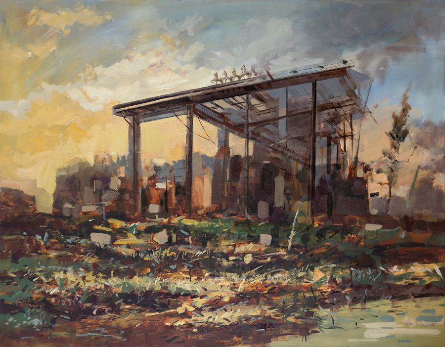 A New Capital City, 2021, Oil on canvas, 114 x 146 cm