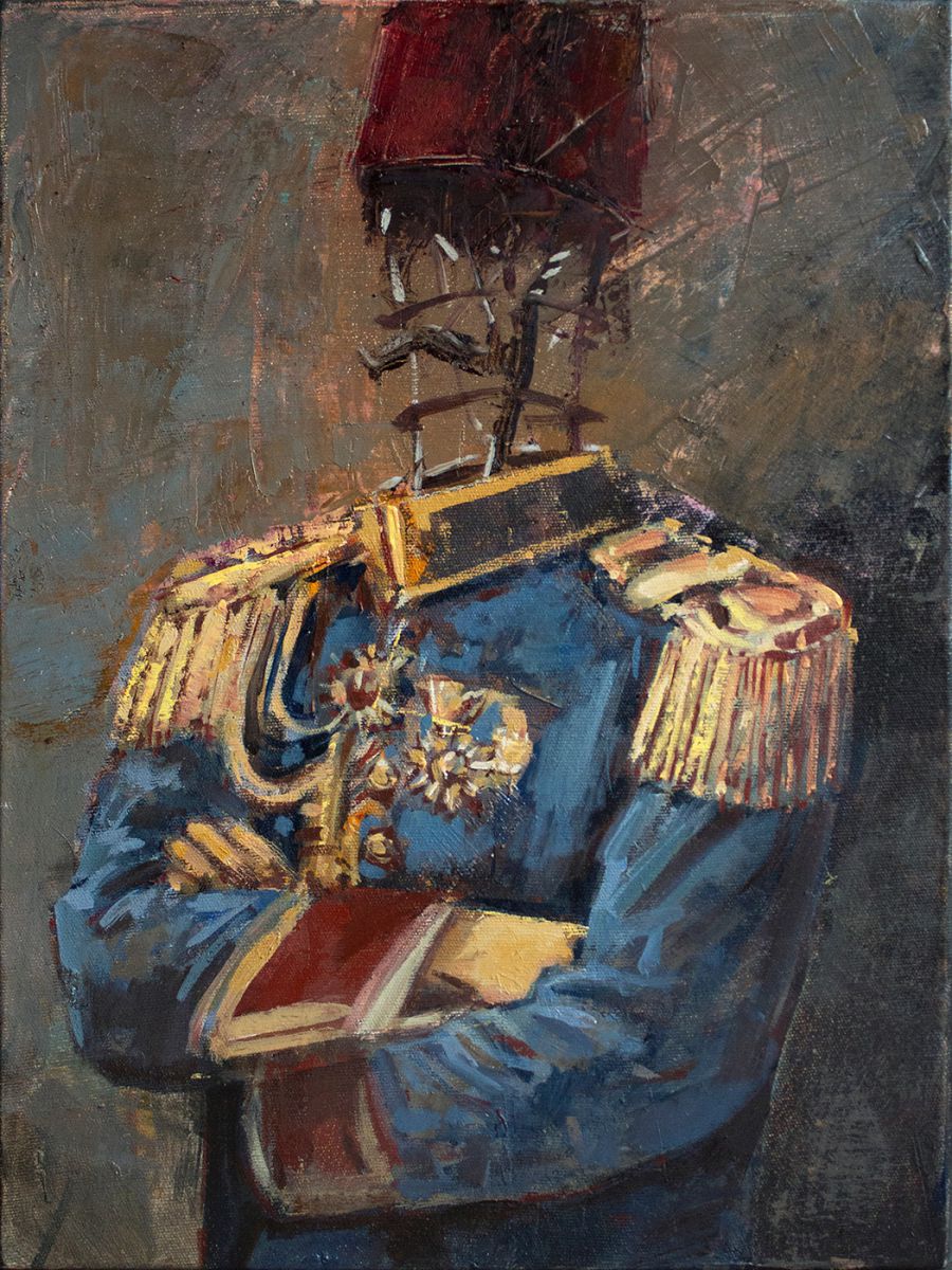 Prop, 2021, Oil on canvas, 40 x 30 cm