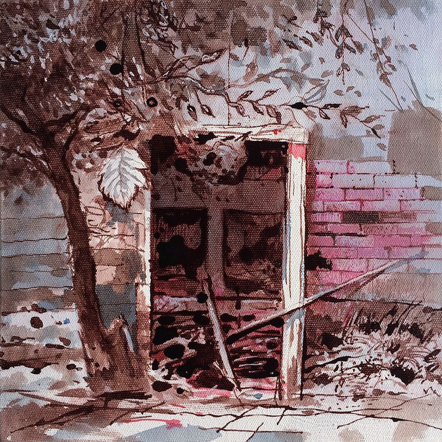 Silence III, 2019, Mixed media on canvas, 25 x 25 cm