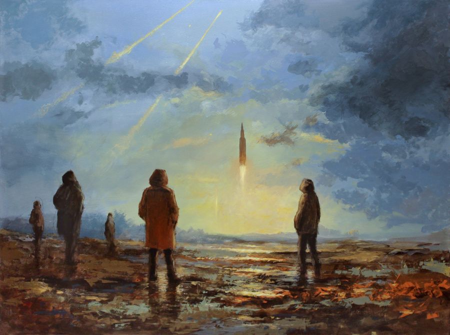 Leftovers, 2023, Acrylic on canvas, 97 x 130 cm.