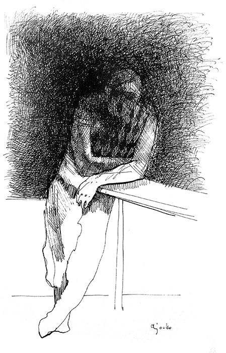 Establishment ("Absentpaedia" series), 2007, Ink on paper, 28 x 19 cm