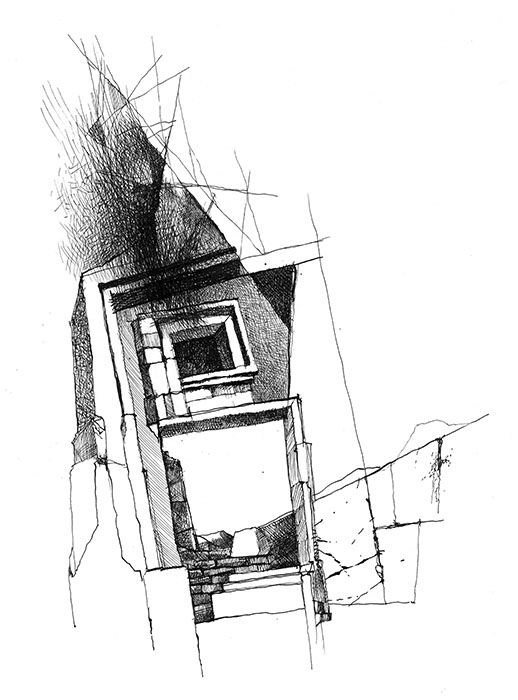 Heritage ("Absenpaedia" series), 2007, Ink on paper, 28 x 19 cm
