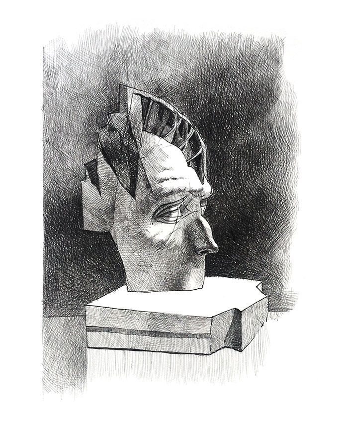 Empire ("Absentpaedia" series), 2019, Ink on paper, 35 x 27 cm