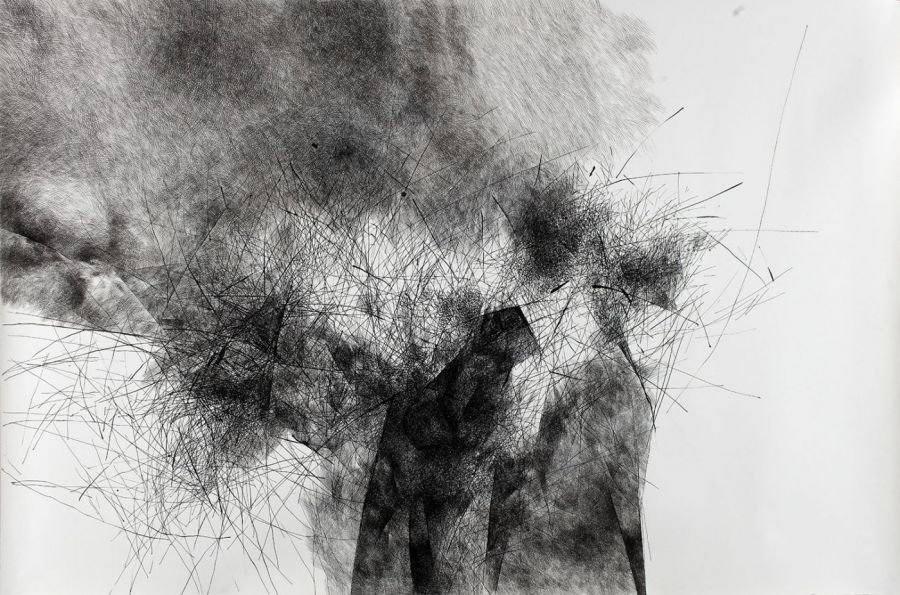 Geist, 2016, Ink on paper, 100 x 151 cm