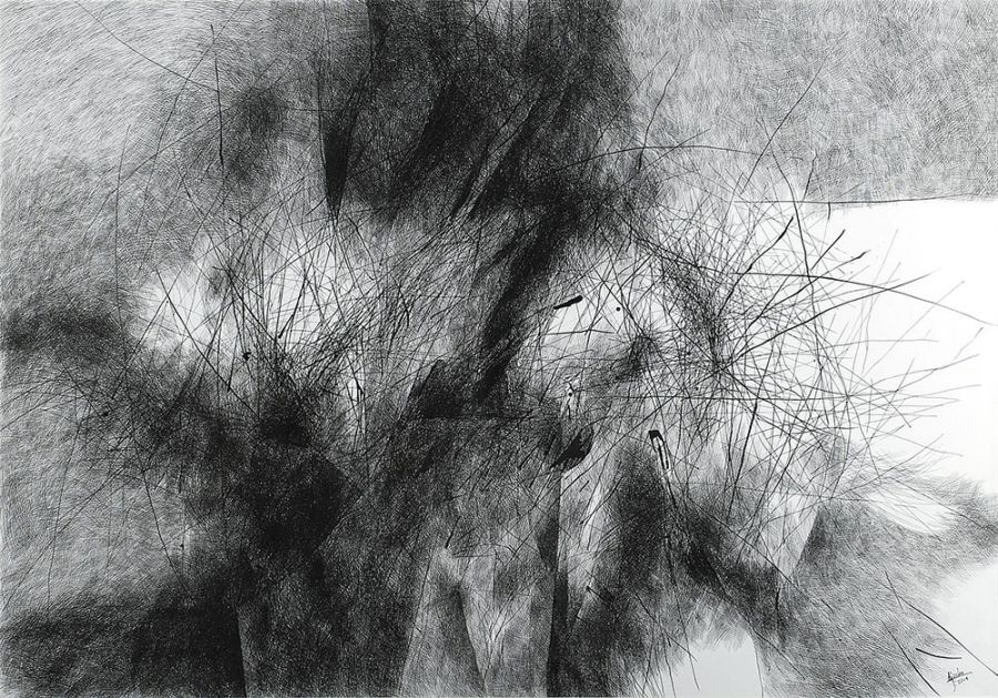 Inner Face, 2014, Ink on paper, 70 x 100 cm